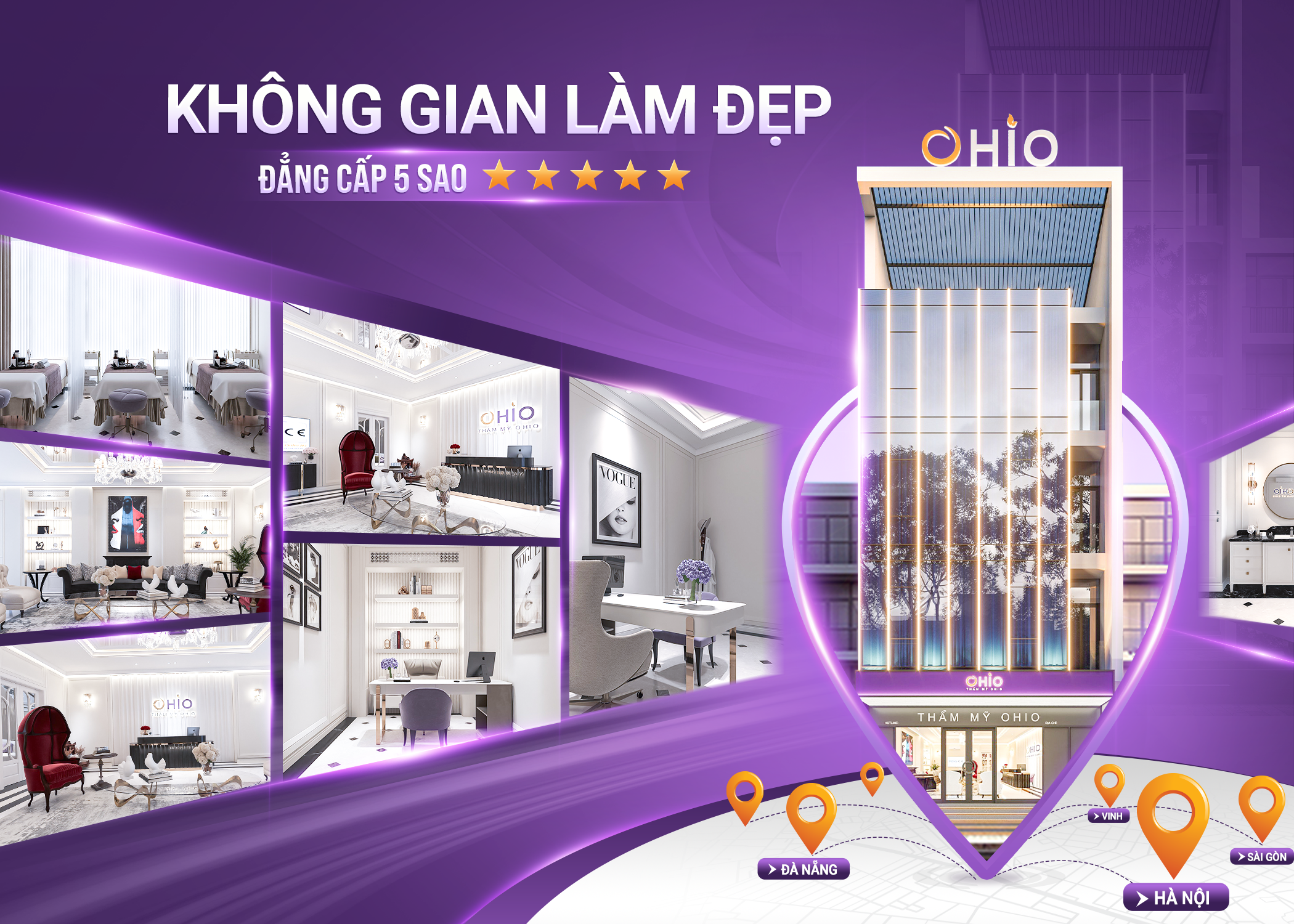 Không gian làm đẹp đẳng cấp OHIO chi nhánh Vinh, Nghệ An