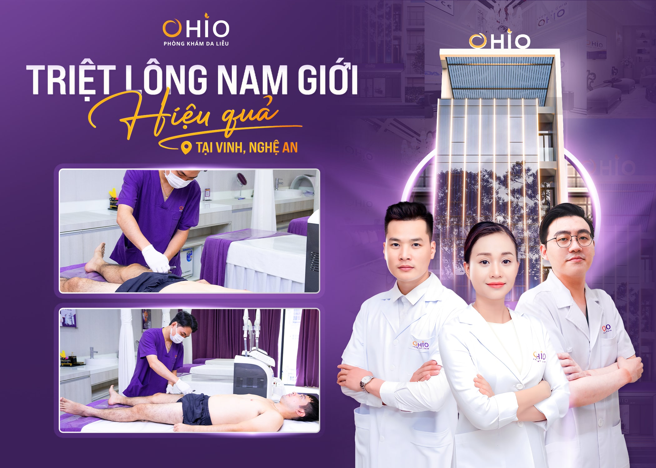 Triệt lông nam giới hiệu quả tại Vinh, Nghệ An